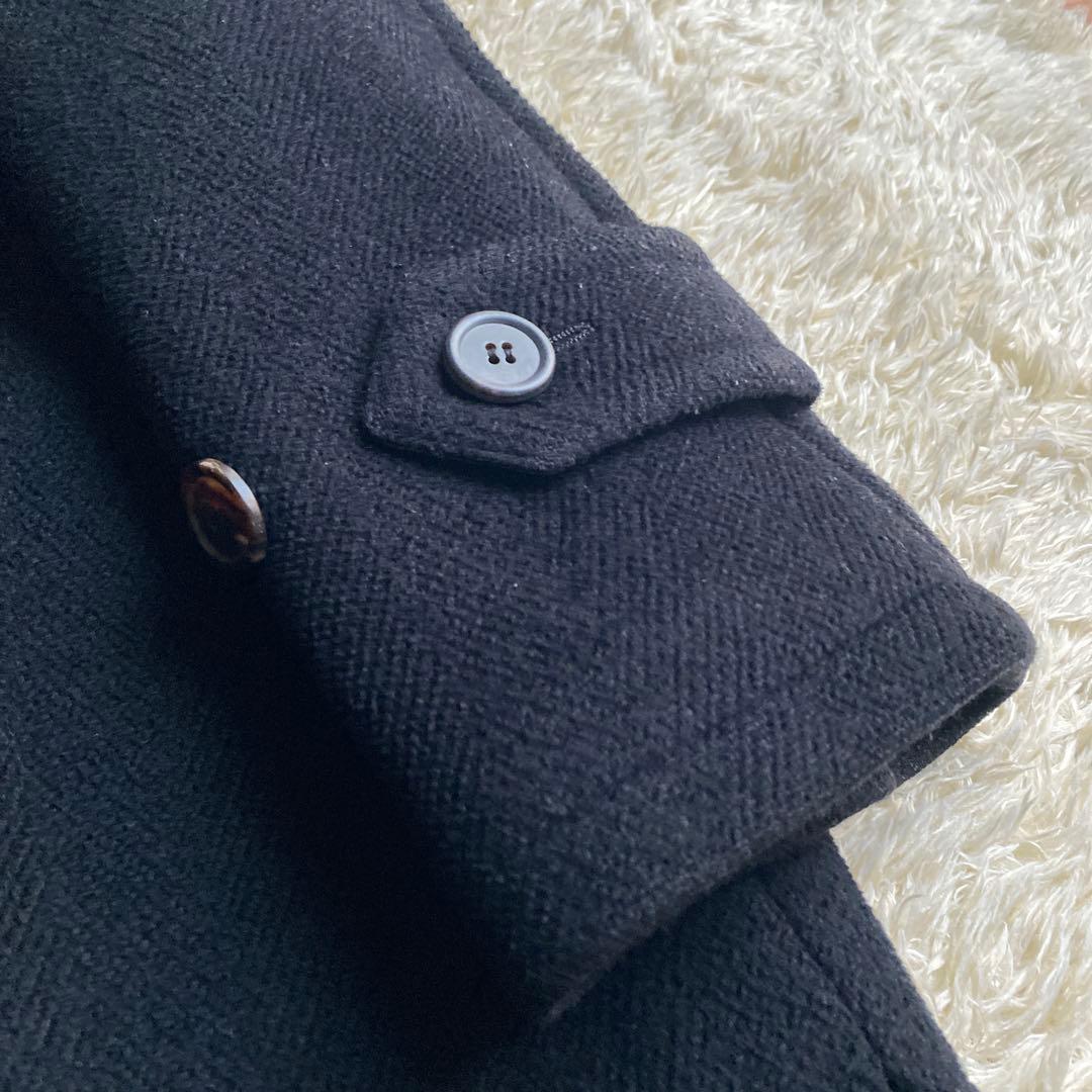 希少】HERMES エルメス ダッフルコート ヴィンテージ 50 ブラック 黒