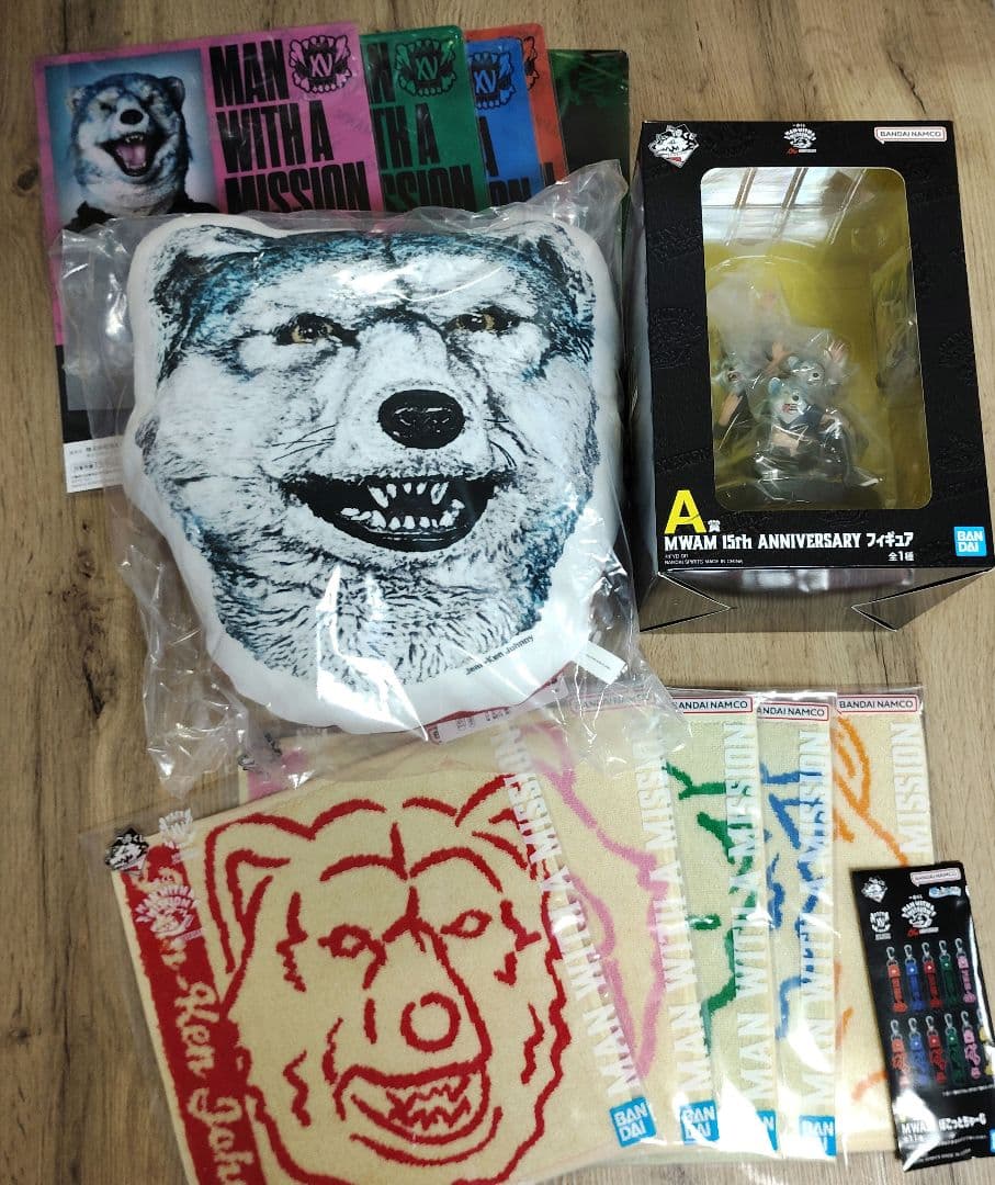 マンウィズアミッション一番くじA・E・I・J・K未開封フィギュアクッションまとめ 一番くじ MAN WITH A MISSION 15th ANNIVERSARY│株式会社BANDAI