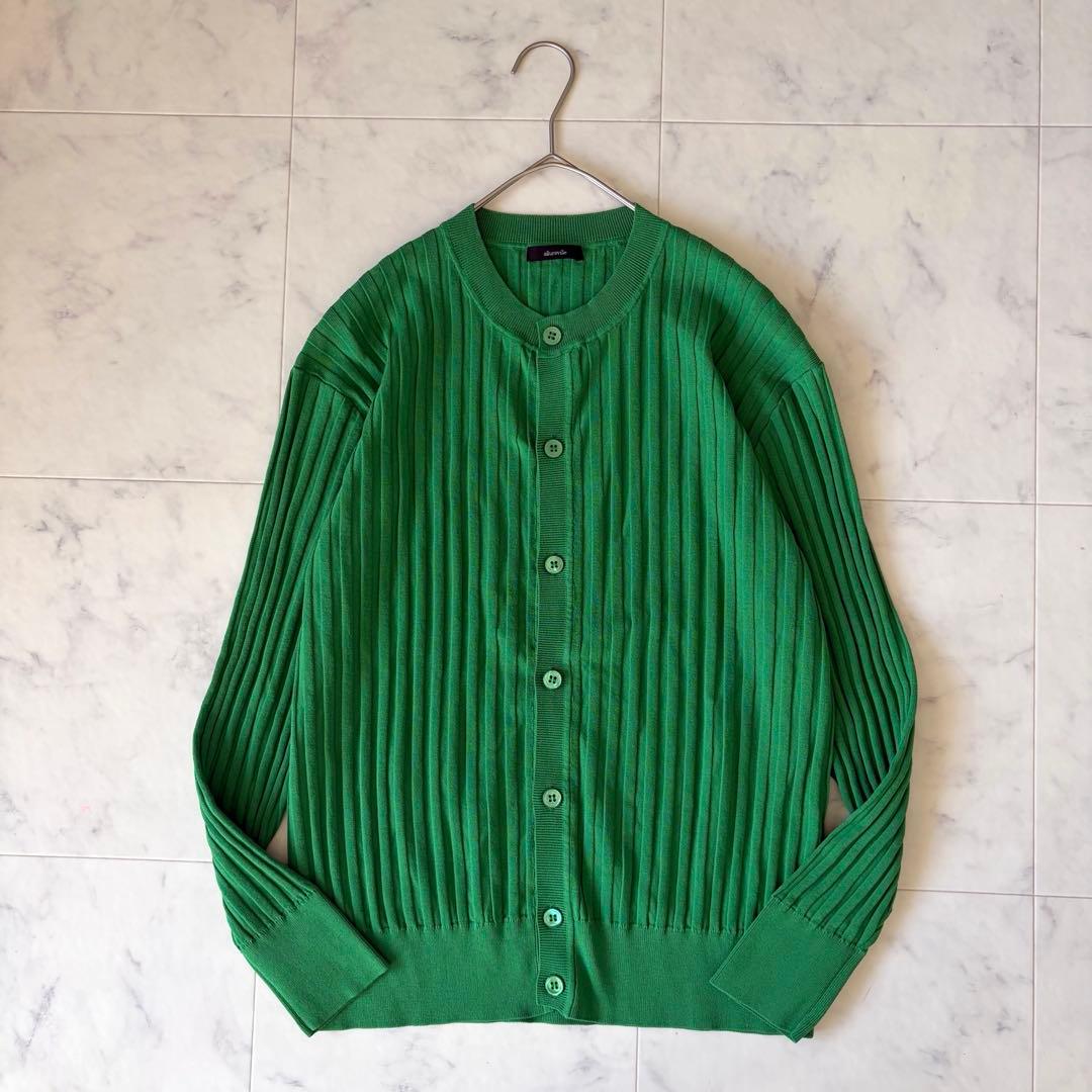 試着のみ allureville アルアバイル ニット カーディガン 緑 未使用