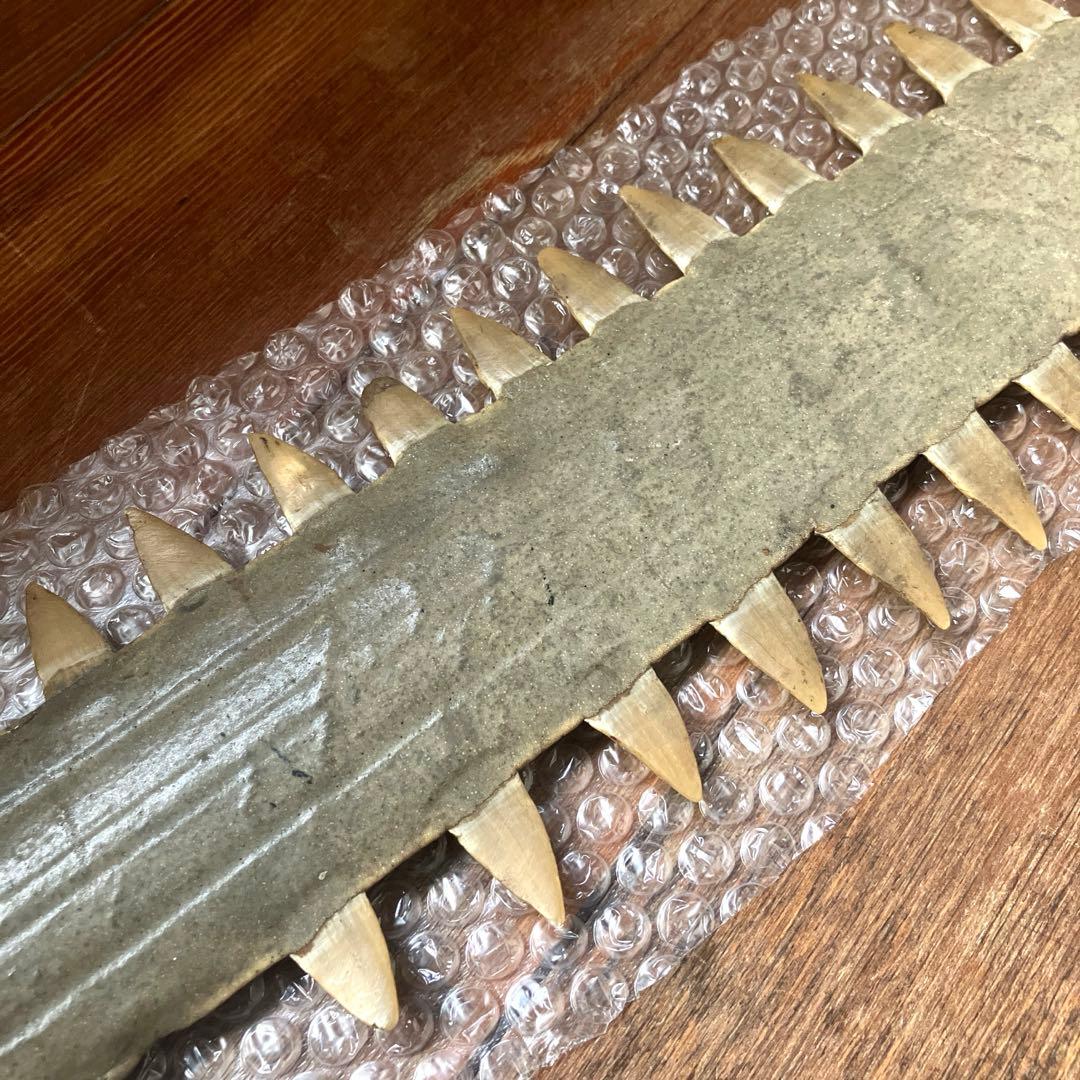 希少 ノコギリエイ 吻 全長約74cm 歯 博物 雑貨 - メルカリ