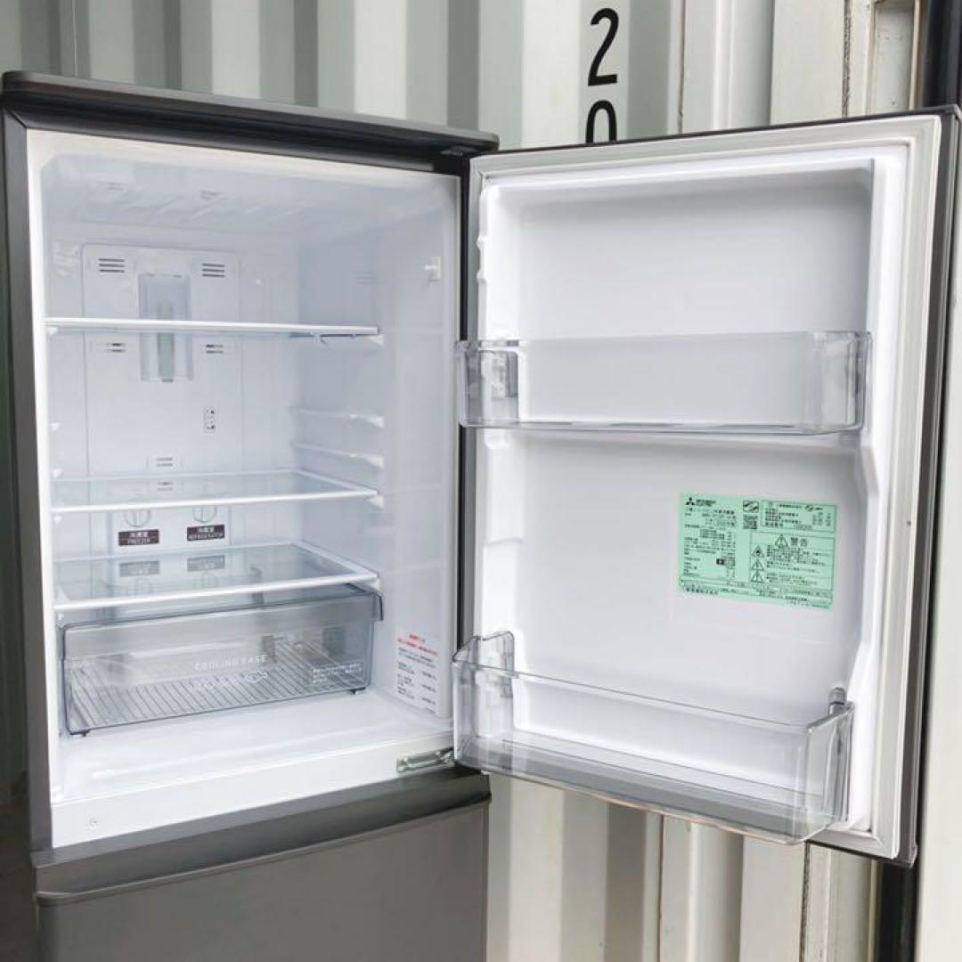 取付無料！三菱低温ケース搭載マットチャコールグレーおしゃれ冷蔵庫