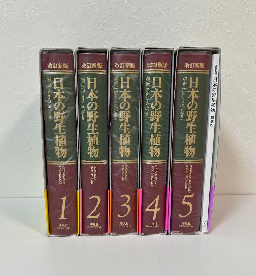 《極美品》改訂新版 日本の野生植物 全5巻+総索引(セット)