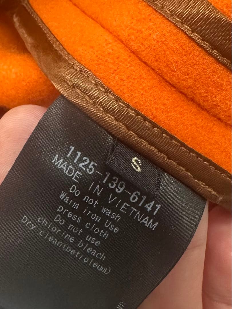 週末限定値下 オレンジ ダッフルコート フード付き united arrows