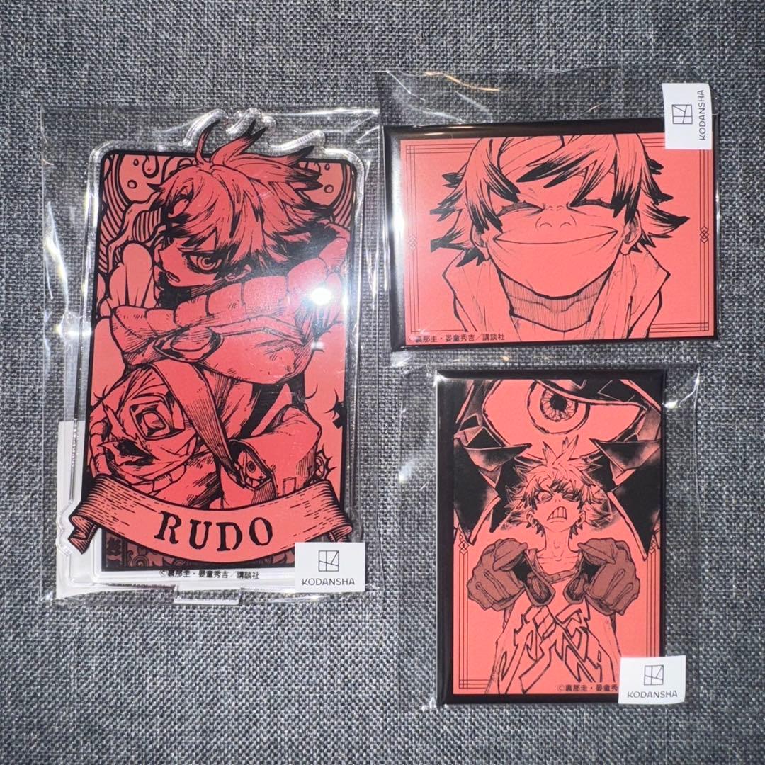 ガチアクタ まるくじ アクリルスタンド スクエア缶バッジ ルド 3種 未