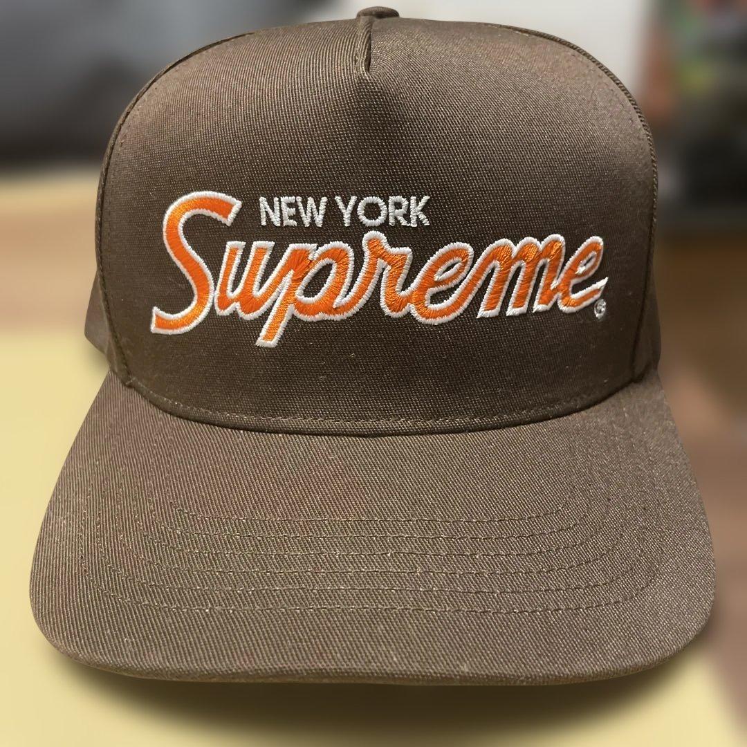 Supreme NEW YORK キャップ ブラウン - メルカリ