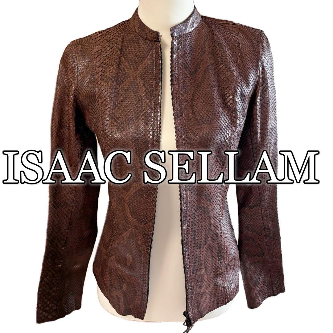 【限定値下げ】希少 アイザックセラム ジャケット ライダース スネーク パイソン 美品 アイザック セラム エクスペリエンス Isaac Sellam Experience
