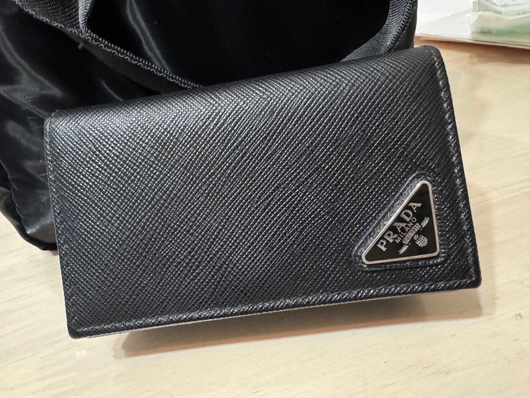 PRADA サフィアーノレザー 名刺入れ ブラック PRADA】プラダ サフィアーノレザー 名刺入れ 2MC122 名刺入れ レザー