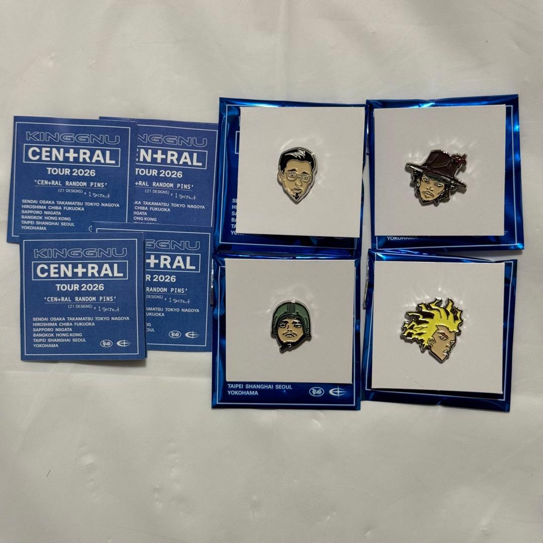 KingGnu ピンズ CENTRAL 2026 4人 ピンバッジ キングヌー - メルカリ