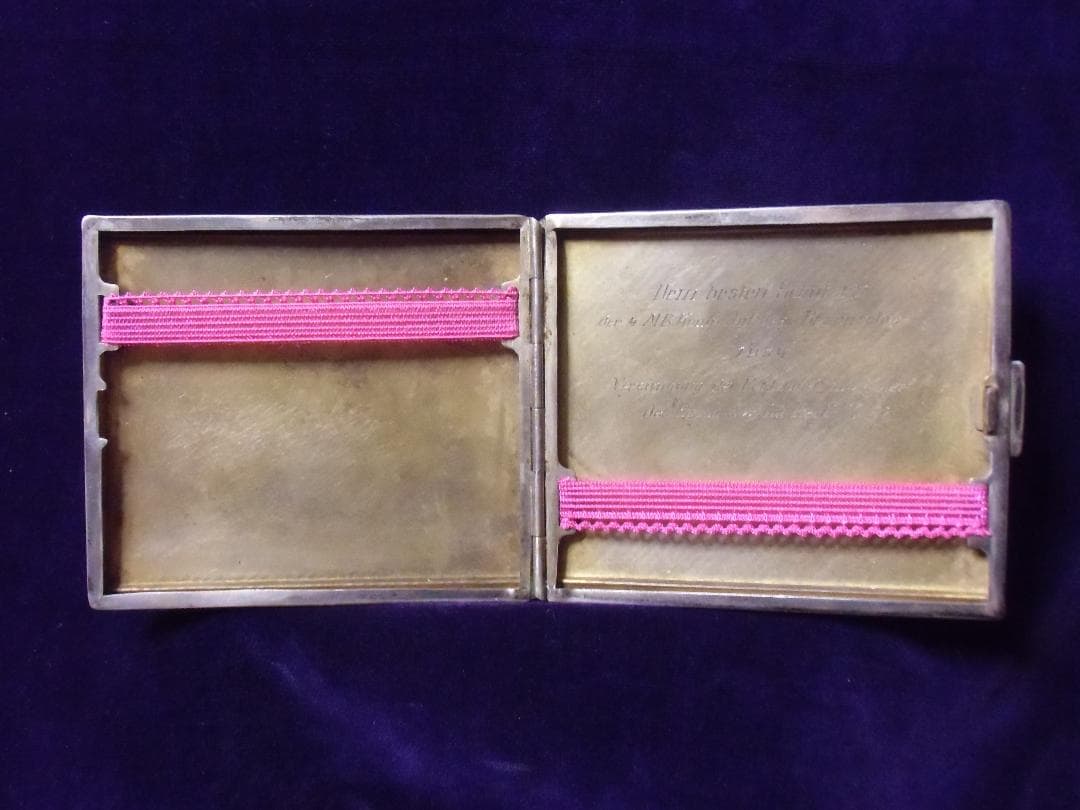 ⊞ドイツ軍＊歩兵第１７連隊優秀射撃者授与シガレットケース（実物） ⊞ドイツ軍＊歩兵第17連隊優秀射撃者授与シガレットケース（実物