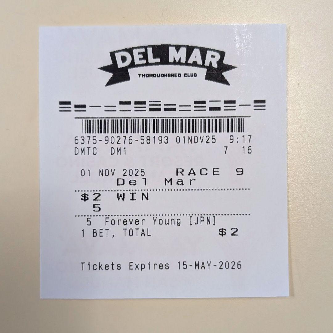 フォーエバーヤング BCクラシック2025 単勝馬券 - メルカリ