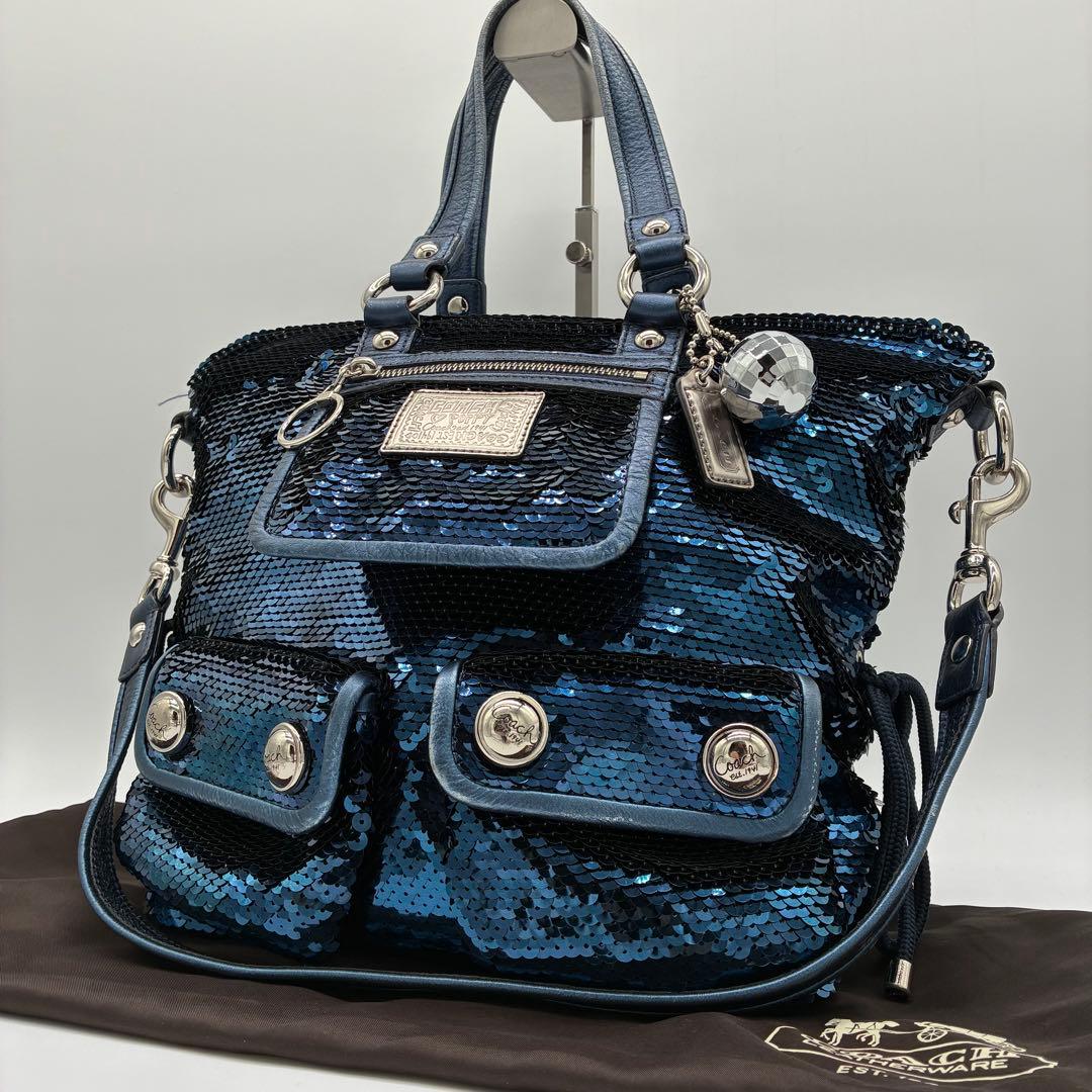 バッグ COACH Poppy Sequin Spotlight 2way Bag s-l400.jpg