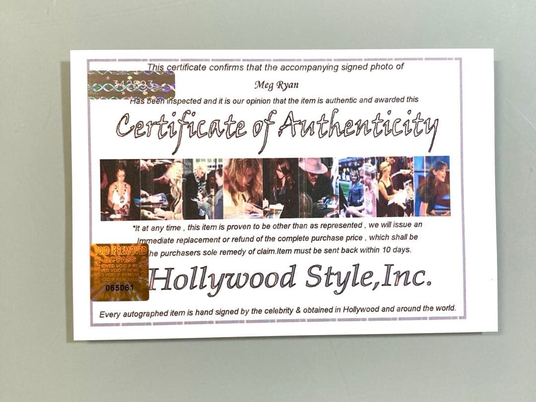 メグ・ライアン直筆サイン入り2Lサイズ写真…Meg Ryan…戦火の勇気