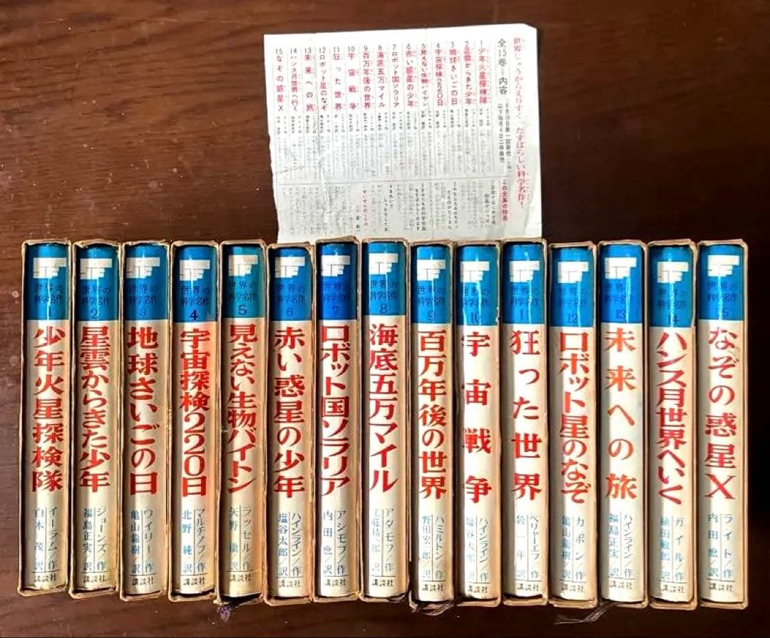 レア】SF世界の科学名作 全15巻セット 箱入り 全初版 講談社 - メルカリ