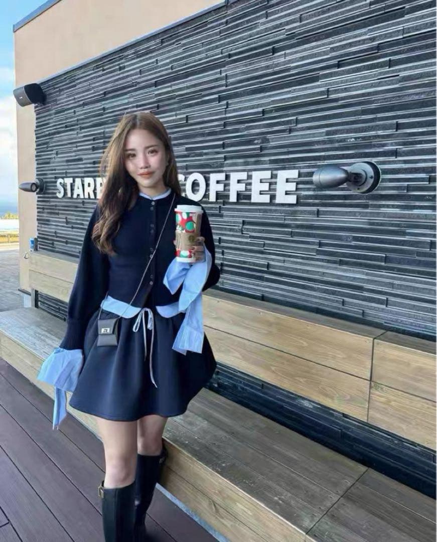 新品 Bibiy ANGELIQUE KNIT色ネイビー