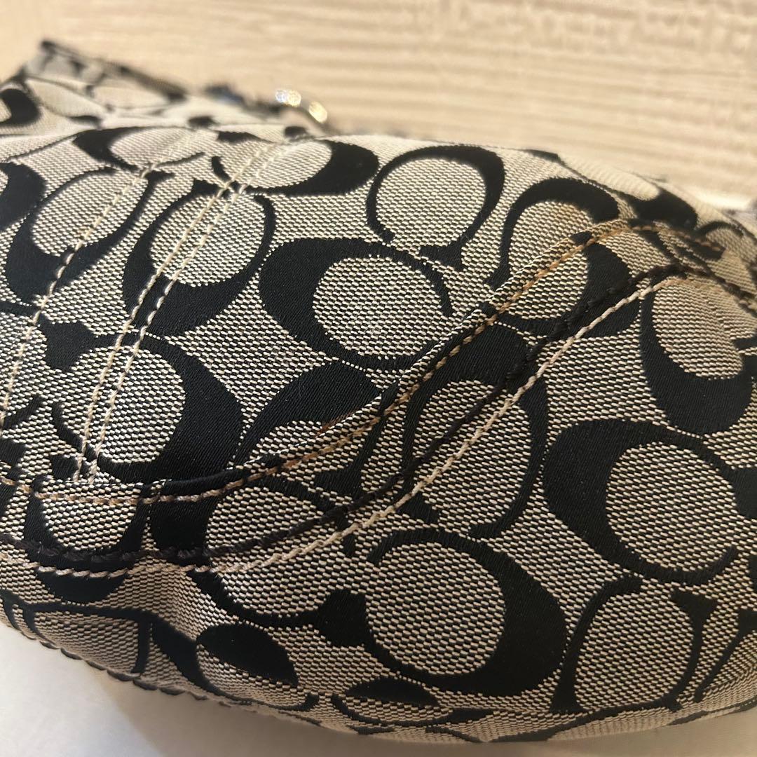 《美品》COACHコーチ☆ホーボー ワンショルダーバッグ ポーチ ハーフムーン