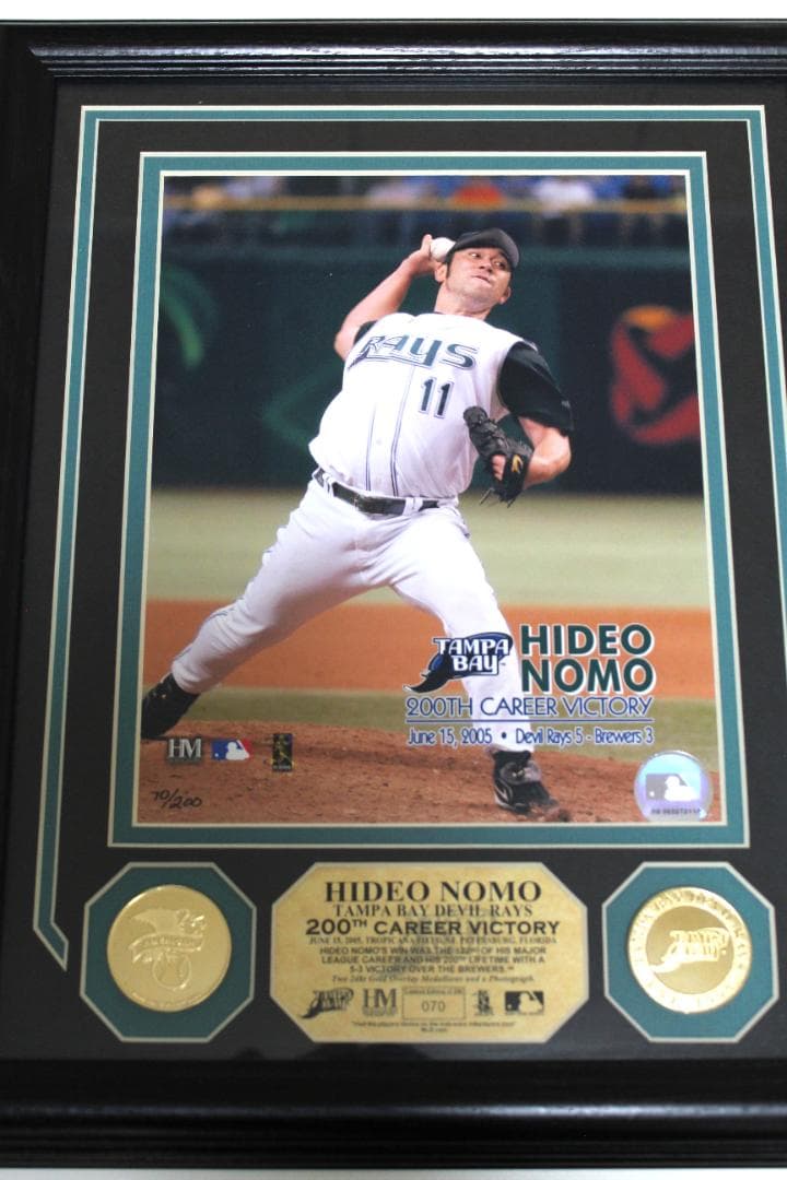 野茂英雄　タンパベイ・レイズ　日米通算２００勝記念フォトフレーム 2026年最新】野茂英雄 フォトボールの人気アイテム - メルカリ