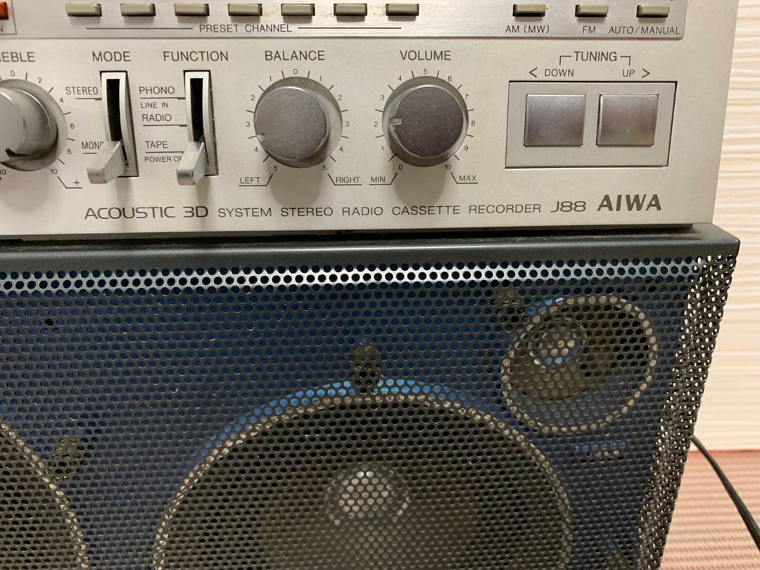 昭和レトロラジカセAIWA アイワCS-J88メンテナンス済み中古品BT変更