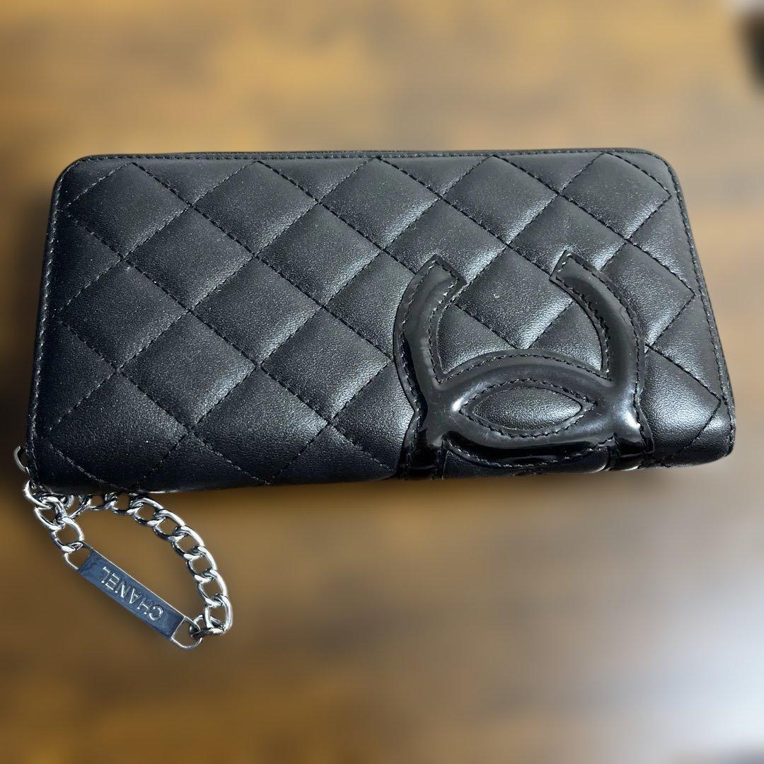 N*E様 ブラックレザー キルティング長財布 - メルカリ