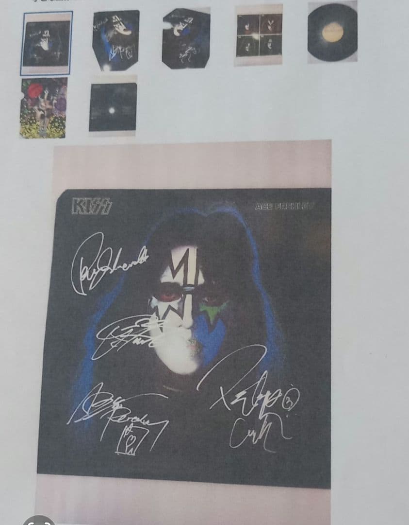 KISS.、直筆サイン入り、アルバム、レコード、オリジナルメンバー4人