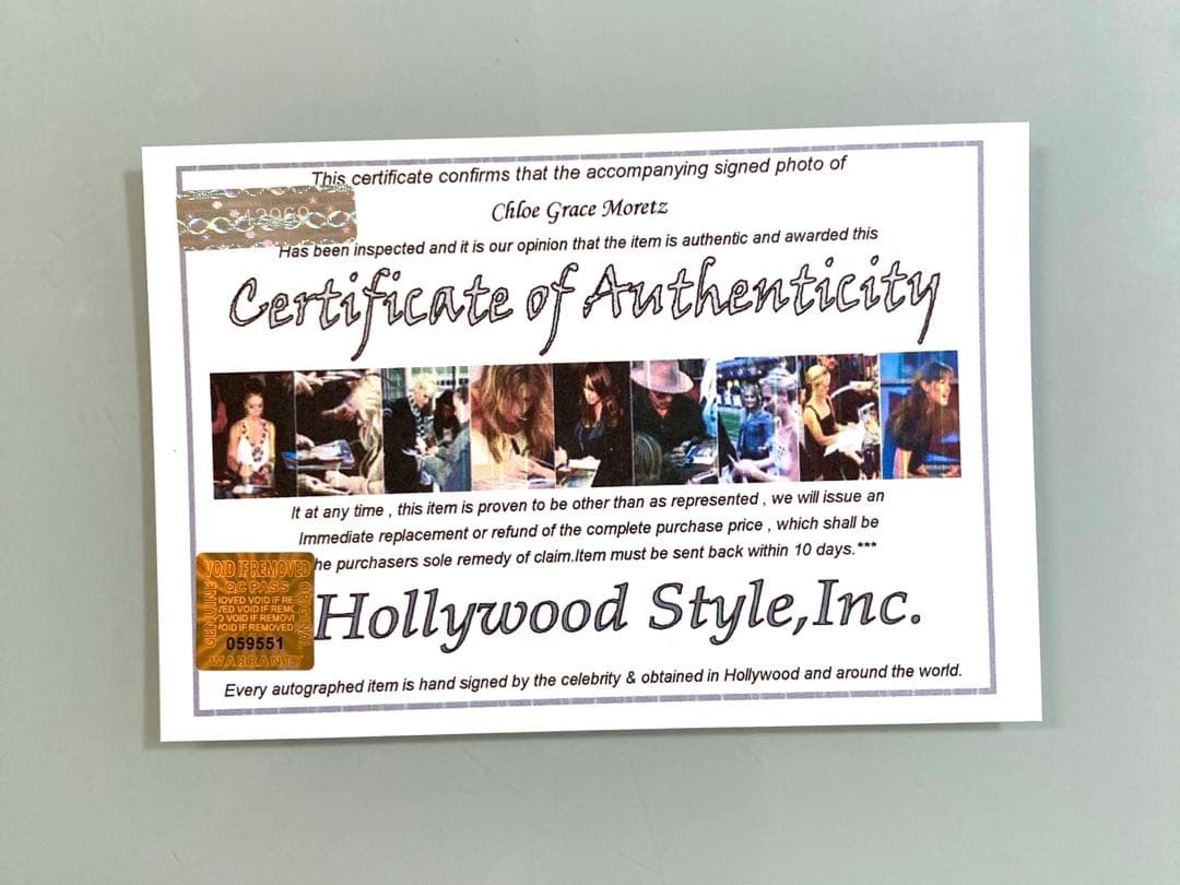 セール中…クロエ・グレース・モレッツ直筆サイン入り2Lサイズ写真