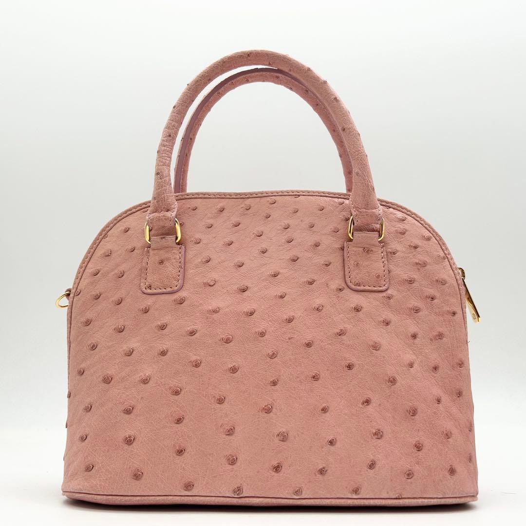 MORABITO モラビト オーストリッチ ショルダーバッグ 2way ピンク