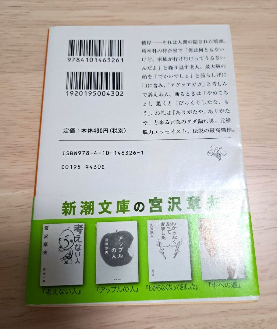 初版・絶版・希少】宮沢章夫 彼岸からの言葉 帯付き 新潮文庫 - メルカリ