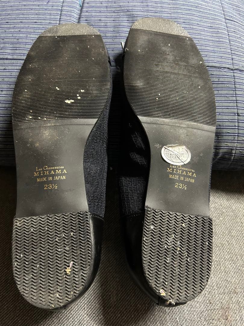 MIHAMA 黒 フラットシューズ 23.5cm