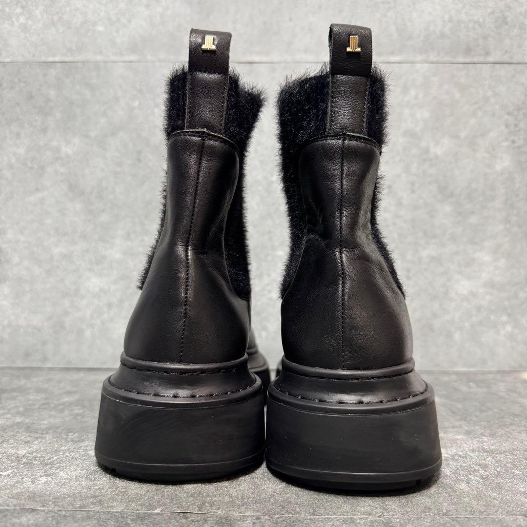 LANVIN on Blue サイドゴア ブーツ ニット ボア S 22.0cm