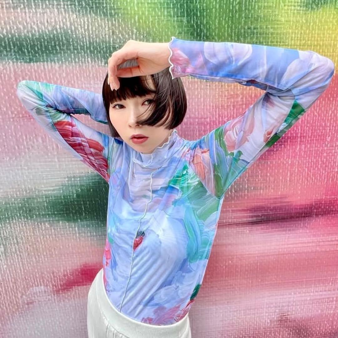 poppy あさぎーにょ スワンシースルートップス フラワー 花柄 - メルカリ