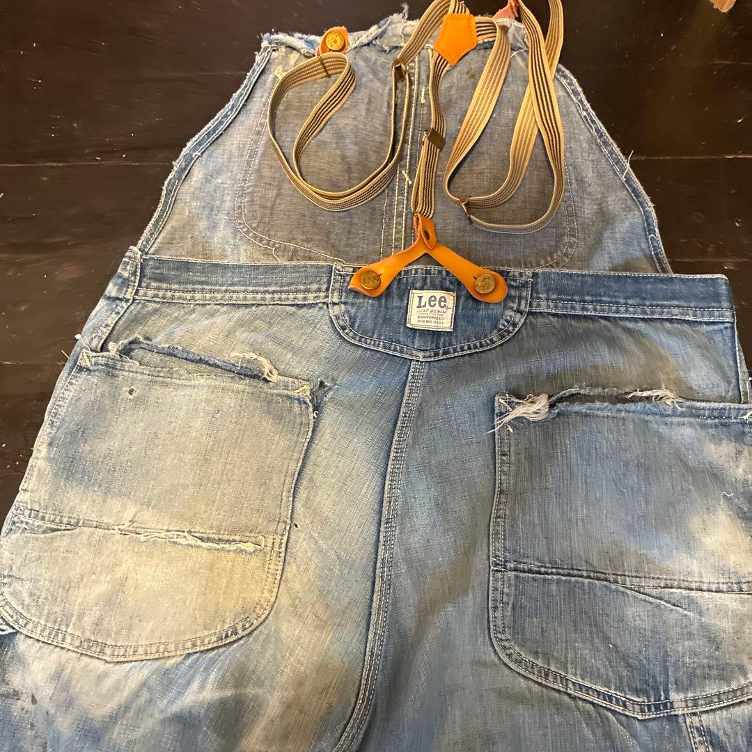 圧倒的雰囲気！]70s Lee ビンテージ オーバーオール ボロの美学。炭鉱