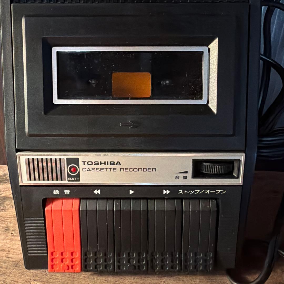 TOSHIBA KT-205C 昭和レトロ カセットレコーダー - メルカリ