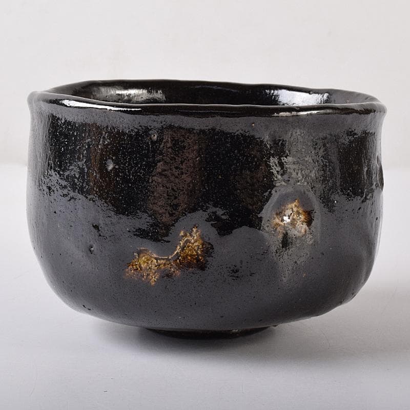 楽吉左衛門 十代旦入造 黒楽茶碗 銘「千鶴」 碌々斎極め箱 D R7892
