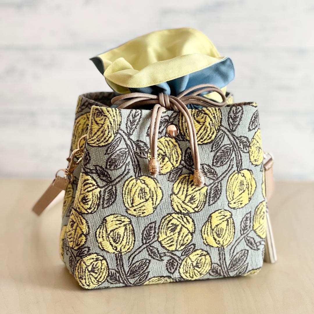 ミナペルホネンrosyあおり巾着ショルダーバッグ MM602-242 - メルカリ