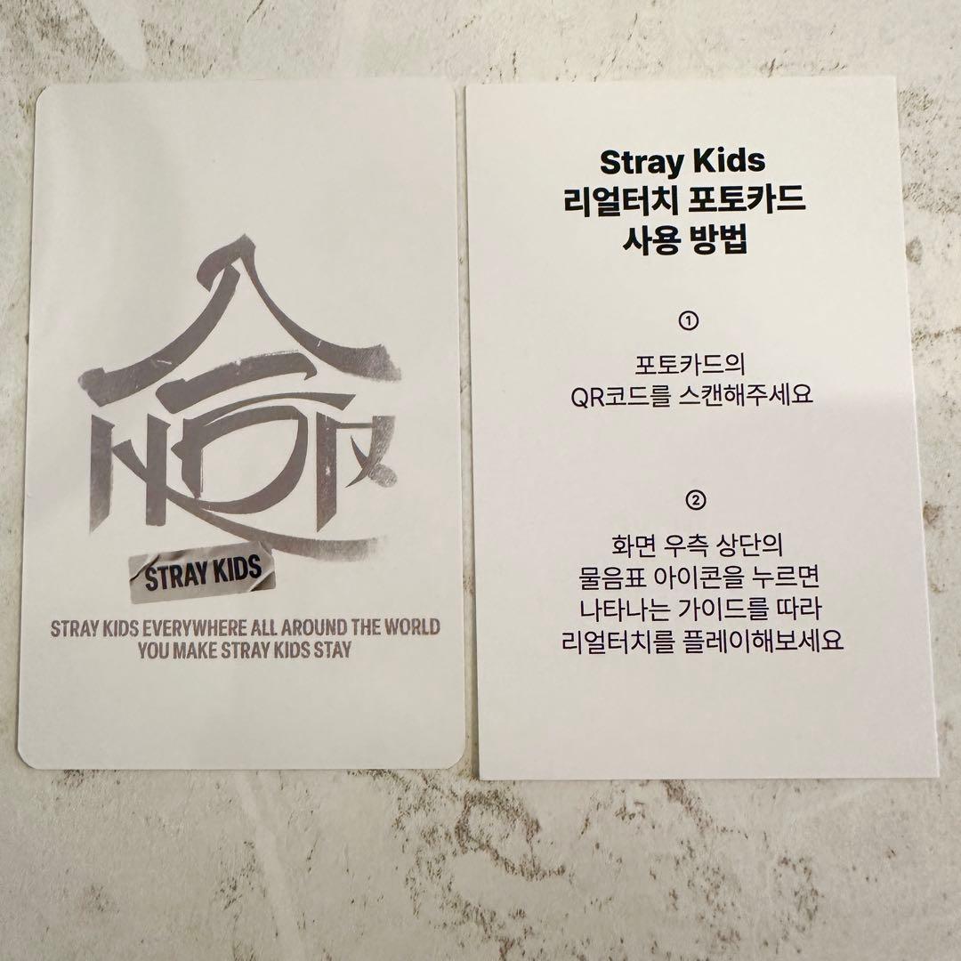 ♡本国POPUP リノ リアルタッチ QRトレカ フォトカード♡スキズ ソロMV