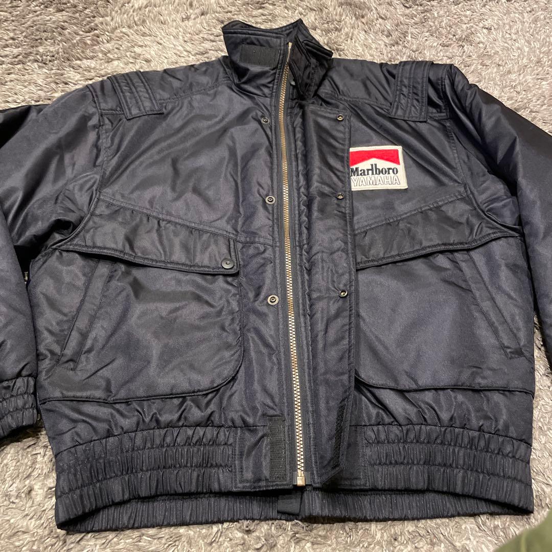 ヤマハ マルボロ レーシング ジャケット ブルゾンナイロン80s 90s L黒