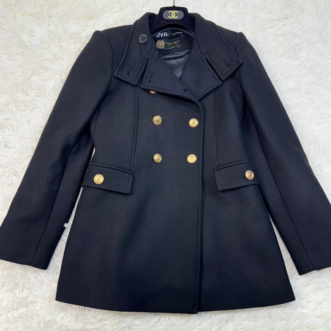 極美品✨ZARA×MANTECO ナポレオンコート 金ボタン ダブル Sサイズ