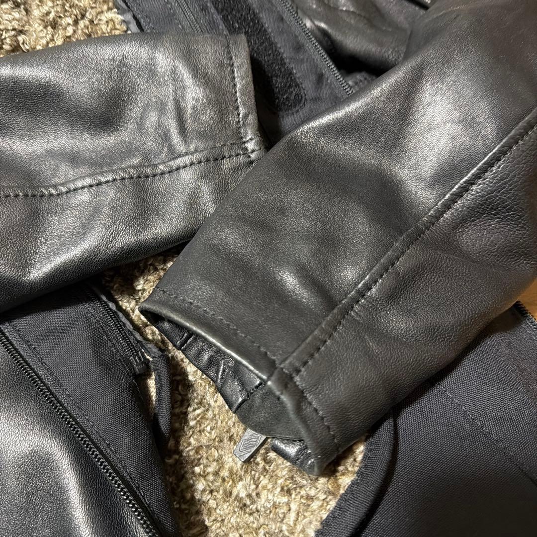 けすぽ様専用HYOD レザーパーカー フーデットジャケット D3O シープ