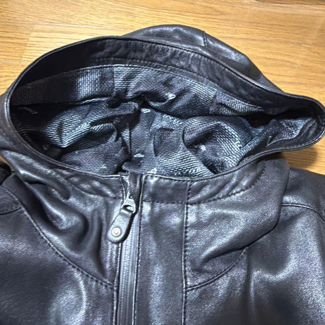 けすぽ様専用HYOD レザーパーカー フーデットジャケット D3O シープ