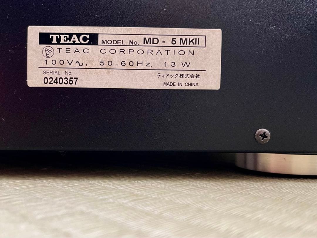 ジャンク品】TEAC MD-5MKII MDデッキMDLP対応 - メルカリ