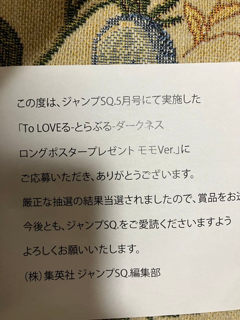 ToLOVEる　とらぶる　ダークネス　モモロングポスター