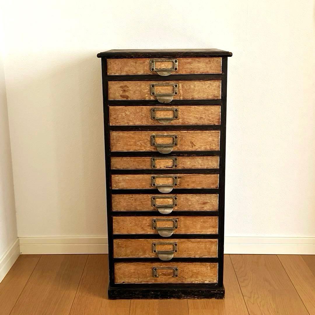 古道具　小引き出し　10杯　木製　小物入れ アンティーク 7cc4307cec67e27330189f8654644e