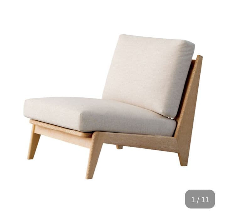 使用数ヵ月】関家具 大川家具 ノーウェアライクホーム 1人掛けソファ