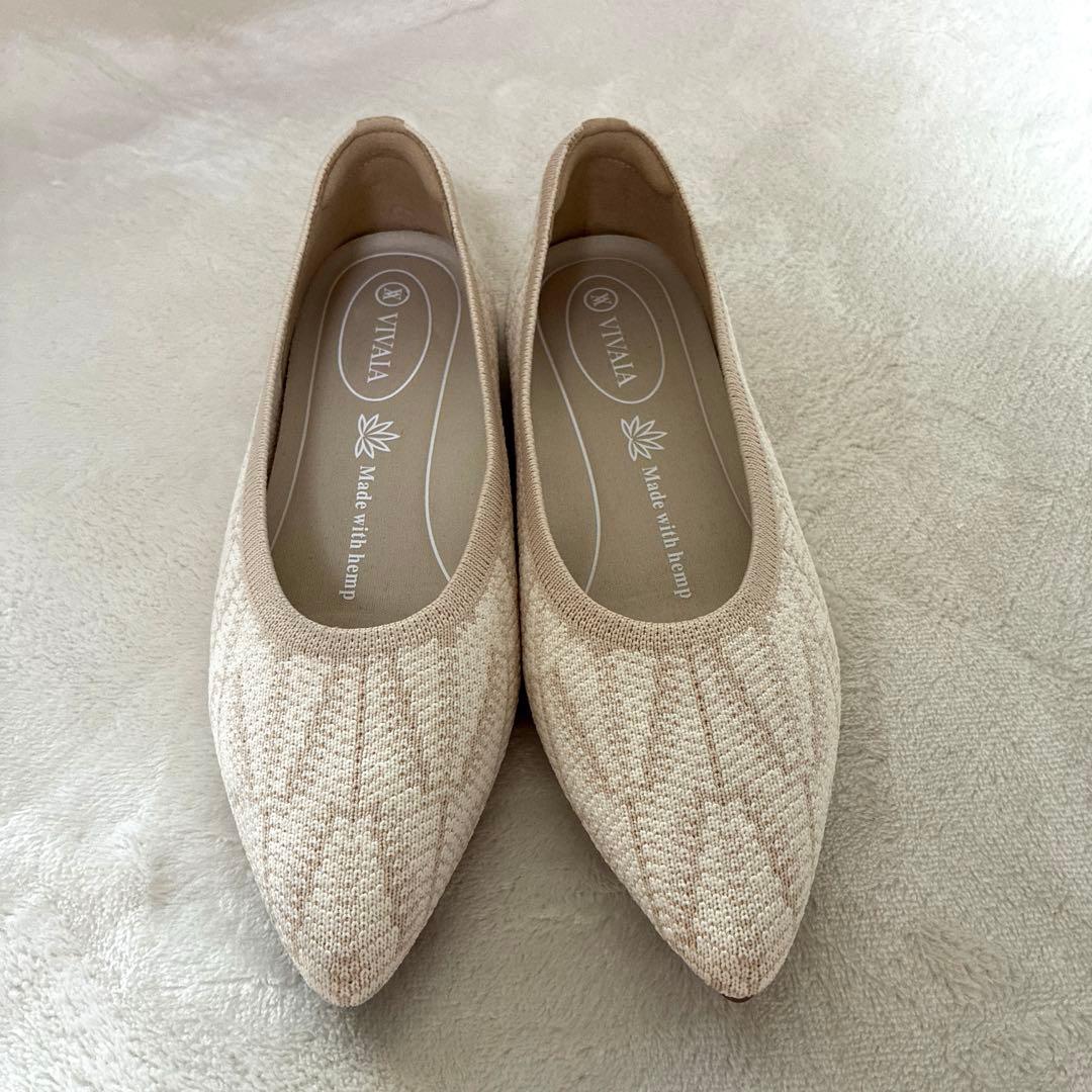 VIVAIA ビバイア フラットシューズ サイズ37 ベージュ