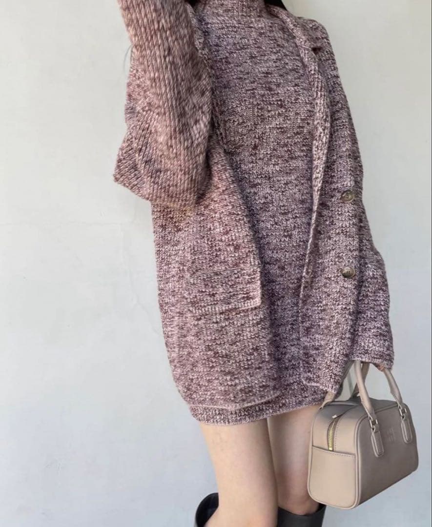 SNIDEL ミニニットワンピース ニットジャケットセット - メルカリ