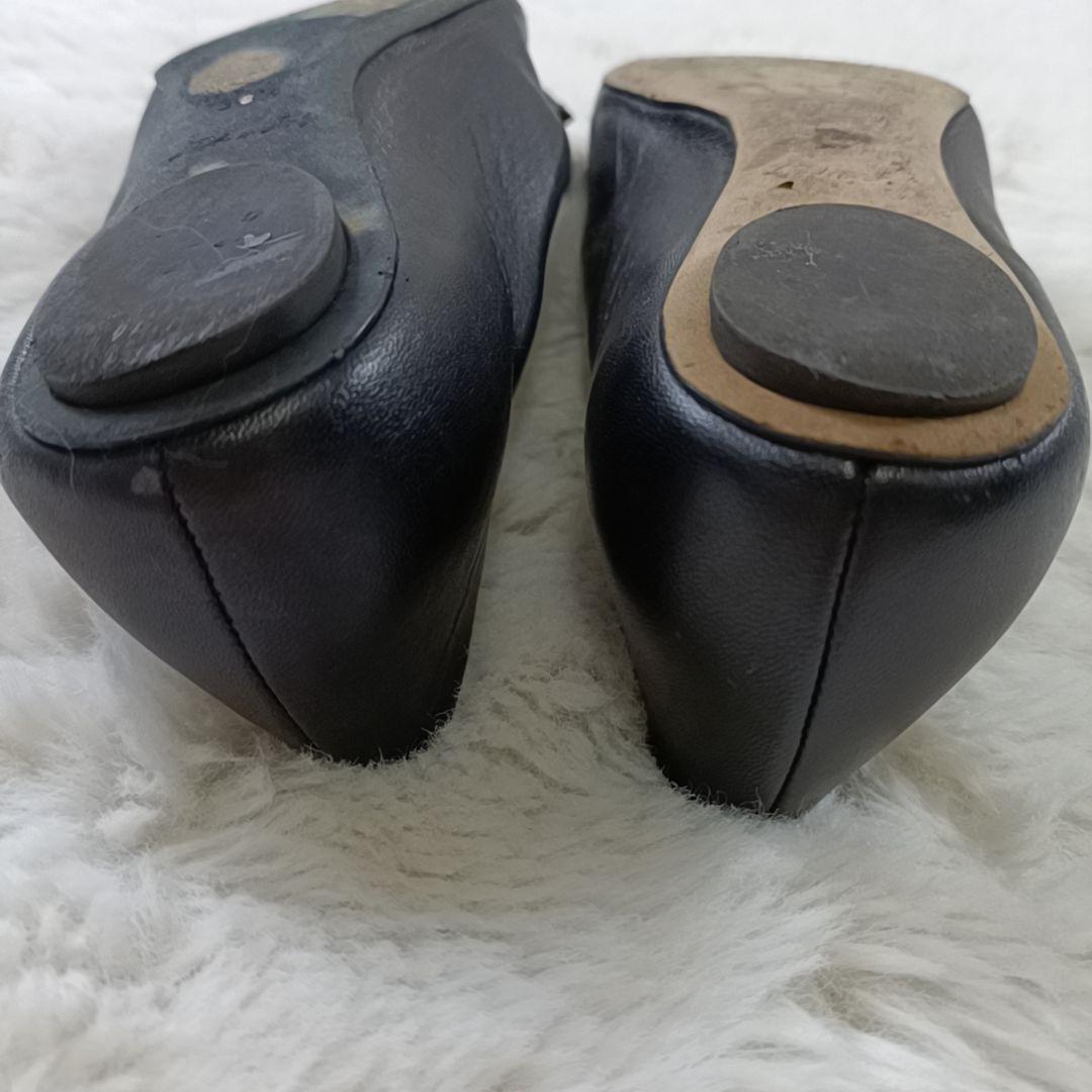 希少✨ルイヴィトン フラットシューズ モノグラム リボン ブラック 23.5cm