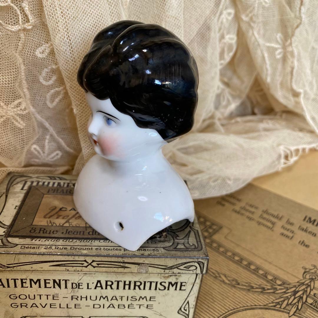 7図柄 ドイツアンティーク チャイナヘッドドール ヘッドのみ 7図柄