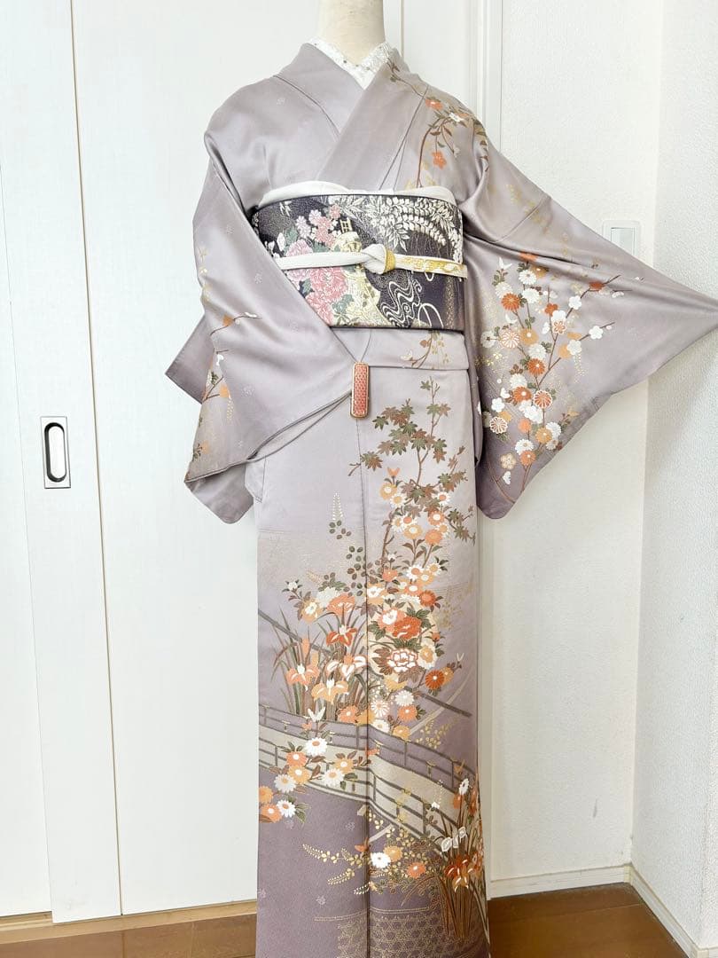 正絹訪問着 フルセット4点 卒業式 入学式 七五三 お宮参
