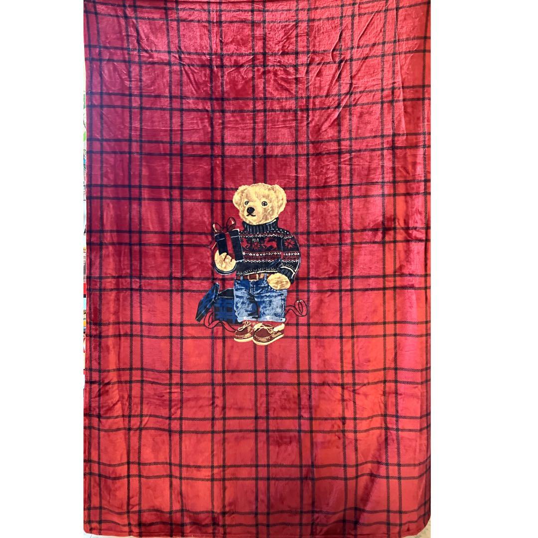 ポロ ラルフローレン ブランケット POLO bear ポロベア クマ 毛布 赤