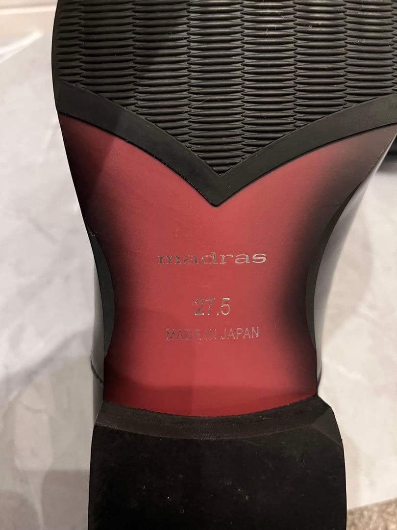 madras マドラス ストレートチップ 内羽根 27.5cm 黒　未使用品