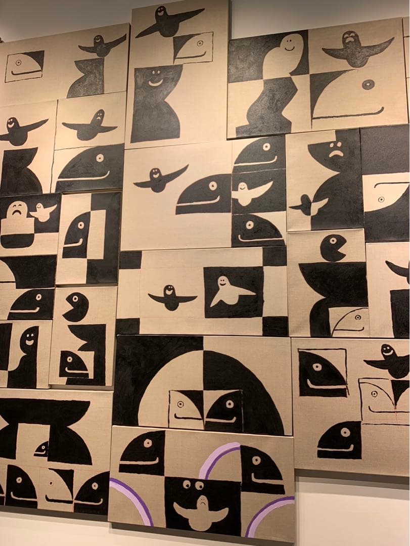 個展作品 mark gonzales gonz マークゴンザレス 直筆キャンバス個展